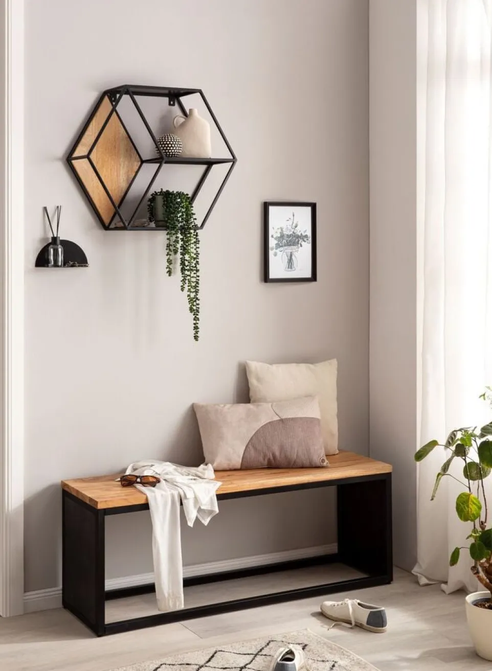 Garderobenbank Akazie