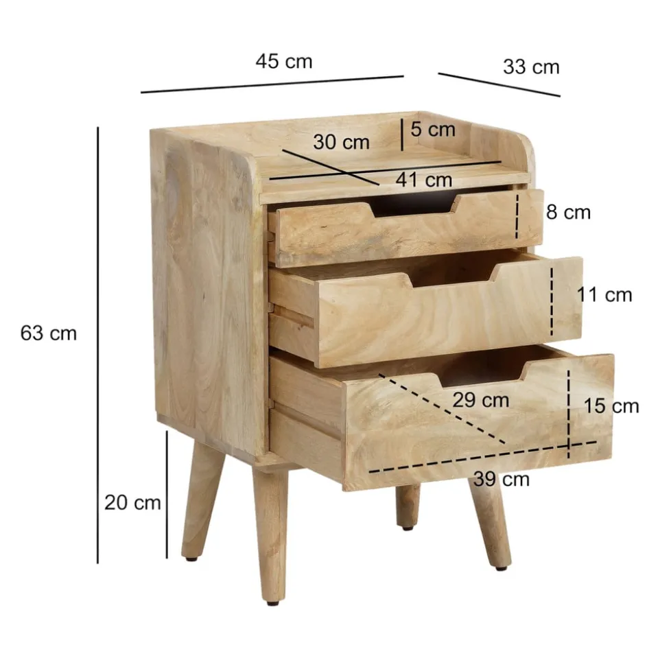 Nachttisch Mango