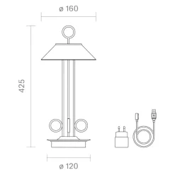 Outdoor Tischleuchte Nudiderot