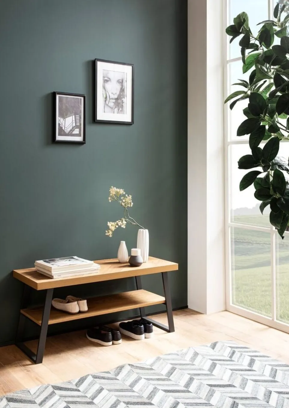 Schuhbank Eiche Dekor