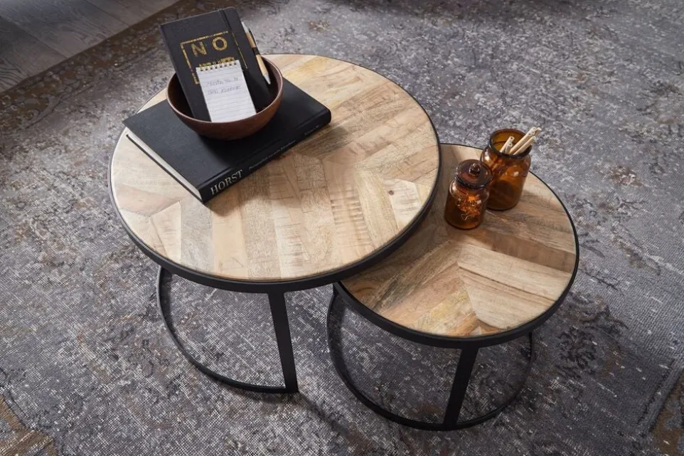 Zweisatztisch Akazie