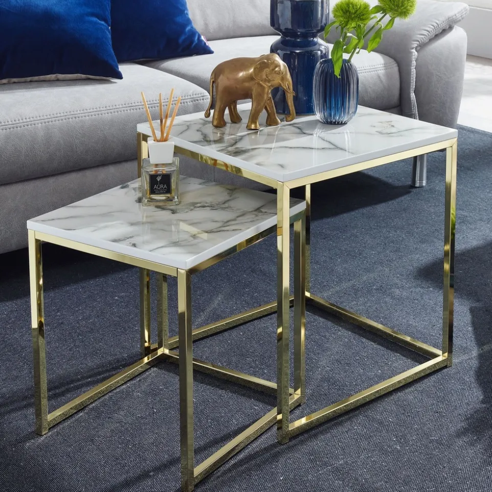 Zweisatztisch Marmor